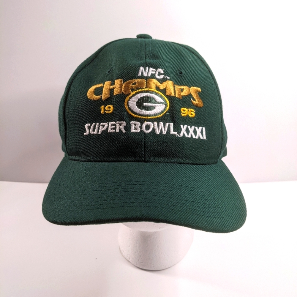Vintage 1996 Green Bay Packers NFC Champs Adjustable Snapback Hat
